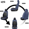 thumbnail image 6 of FLORICH Car Seat Covers Front Pair, Waterproof Faux Leather Seat Protectors, Auto Interior Cushions Fit for Most Cars Suv Trucks, Black&Blue, 6 of 7