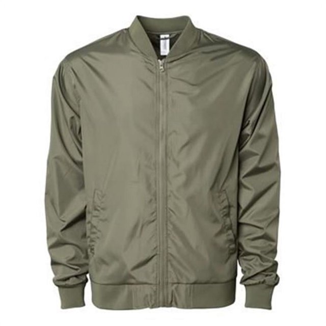 Independent Trading B35076646 Lightweight Bomber Jacket, Army - Extra Large