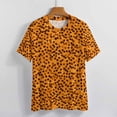 thumbnail image 3 of Leopard Print Pattern Women's T-Shirt Short Sleeve T Shirts Tops Tee Ladies Loose T, 3 of 6