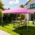 thumbnail image 2 of Gymax 10 x 10 FT Pop up Canopy Tent w/Carrying Bag 4 Sandbags 8 Stakes 4 Wind Ropes Pink, 2 of 10