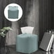thumbnail image 5 of Porta pañuelos con soporte de almacenamiento de cuero, contenedor decorativo moderno portátil Verde, 5 of 9