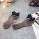 thumbnail image 4 of Zapatos planos de gelatina Sandalias de boca de pescado de moda Sandalias de bowknot Zapatos de playa creativos de verano para mujeres (azul oscuro 38 yardas 7US, 4.5UK, 38EU, 9.432 pulgadas), 4 of 4