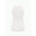 thumbnail image 2 of Maternity Tank Tops Rib Side-Shirred Sleeveless Pregnancy Basic Shirt White M, 2 of 4