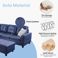 thumbnail image 6 of Caberryne Leather Sectional Sofa for Living Room Furniture Set ,Sectional Couch Set L Shape Sofa with Storage Ottoman for Living Room/Apartment（Purple,Facing Left Chaise）, 6 of 6