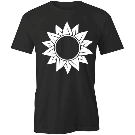 Sunflower T-Shirt | Pretty Flower Black Tee Gift