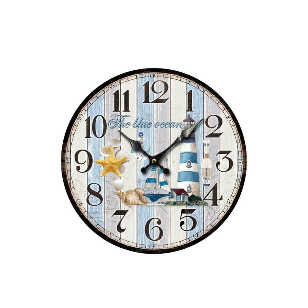 Fashion Wall Clock Ocean Theme Wall Clock Household Wall Clock Decor Living Room Wall Clock Wall