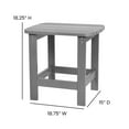 thumbnail image 5 of Emma + Oliver Indoor/Outdoor Polyresin Adirondack Side Table for Porch, Patio, or Sunroom in Gray, 5 of 9