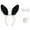 Black, variant on Easter Bunny Costume Set Rabbit Ears Headband Bunny Tail and Bow Tie Costume Accessories for Kids/Adult (Purple 3PCS)