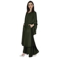 thumbnail image 3 of Bimba Islamic Prayer Long Dress For Women Solid Abaya With Hijab/Scarf Bell Sleeves Kaftan, 3 of 7