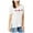 White - white, variant on Carbon Copy Womens Rose Graphic-Print Basic T-Shirt, White, Small