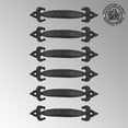 thumbnail image 3 of Renovators Supply Black Wrought Iron Cabinet Handle 5" L Rustic Ornate Pull Handle Rust Resistant Vintage Drawer and Dresser Door Pulls w/Screws Pack of 6, 3 of 9