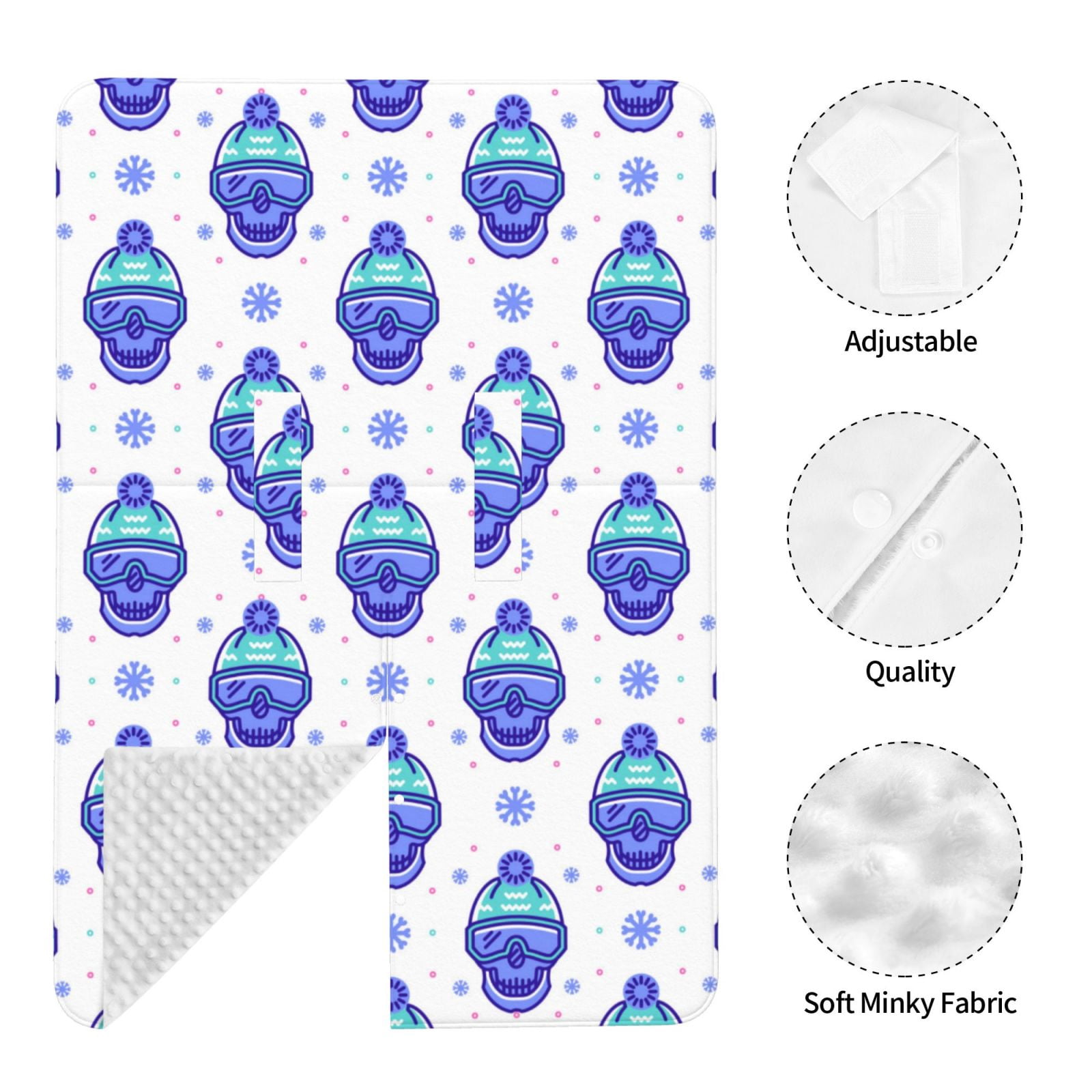 Car Seat Cover Baby - Winter Snowflake Skiing Skull Breathable Infant Car Seat Cover for Baby Carseat, Lightweight Comfort Baby Essentials Must Haves Newborn Stuff for Girl Boy