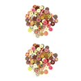 thumbnail image 1 of Minnieouse 100 piezas de botones de mixta, botón con estampado floral de agujeros para coser Type2 NO2, 1 of 6
