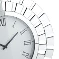 thumbnail image 4 of DecMode 2" Silver Glass Starburst Mirrored Wall Clock, 4 of 7
