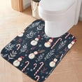 thumbnail image 2 of Yayeee Bath Rug for Bathroom Floor Non Slip Rectangle Fluffy Soft Absorbent Mat, 16"x24", Jolly Snowman, 2 of 7