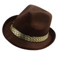thumbnail image 1 of Men Jazz Hat Sunshade Photo Prop Chic Color Matching Sunhat, 1 of 5