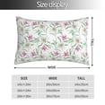 thumbnail image 2 of Pofeuu Lilies Flowers Print Polyester Microfiber Plush Pillowcases, Super Soft and Cozy Pillow Case Covers with Envelop Closure（Pillow core not included）-16"x24", 2 of 6