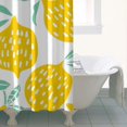 thumbnail image 5 of Lemon Lover Shower Curtain 36x72, Bright Citrus Fruit and Flower Pattern, Quick-Dry Polyester for Farmhouse or Guest Bathroom, 5 of 5