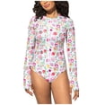 thumbnail image 4 of Augper Plus Size Women's Print Split Swimsuit Fashion Swimwear Beachwear Bikini, 4 of 9