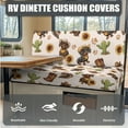 thumbnail image 6 of FOR U DESIGNS Dachshund Sunflower Cactus Print RV Dinette Cushion Covers Wear-Resistan Camper Cushion Slipcover Elastic 2 Seat Sofa Chair Covers 1 Backrest Cover 1 Bench Cover and 1 Pillowcase, 6 of 8