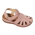 thumbnail image 4 of HNMKIU Platform Sandals Women's Closed Toe Orthopedic Style with Arch Support Flip Flops for Women Comfortable Walking Cushion Footbed Summer Shoes Red,9.5, 4 of 5