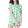 thumbnail image 1 of Set de pijama Zelbuck para mujer, 2 piezas, con botones, con forma de conejito, 1 of 5