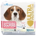 thumbnail image 1 of Pañales desechables para perros inspirados en las patas, ultra protección, 32 unidades, 1 of 5