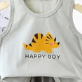 thumbnail image 4 of TOWED22 2 Piece Baby Toddler Boy Clothing Sets Sleeveless Shirt Top + Cute Graphic Pull-on Shorts Summer Casual Outfits(Light Gray,5-6 Y), 4 of 4