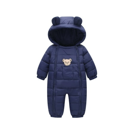 

jjayotai Toddler Kids Boys Girls Cute Cartoon Little Ears Cotton Romper Sleeping Bag Navy 5-10 Months