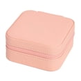 thumbnail image 1 of Estuche organizador de joyas portátil de cuero PU Sunnimix Rosado, 1 of 8