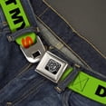 thumbnail image 2 of Buckle-Down Belt, Seatbelt Buckle Belt, Dont Sweat My Swag Neon Green Black Red, Youth 22 to 32 Inches, 2 of 9