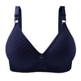 thumbnail image 2 of Fsqjgq Bras for Women Plus Size Middle Aged Elderly Comfort Underwear Front Closure Nursing Bra Seamless Wireless Push Up Bras Bralettes Tops Blue Size 40, 2 of 4
