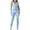 Light Blue, variant on Women's Slim Fit Overalls Bib Yoga Sleeveless Romper Floral Print One Piece Jumpsuit for Women
