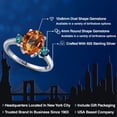 thumbnail image 2 of Gem Stone King 3.74 Ct Oval Ecstasy Mystic Topaz Blue Diamond 925 Sterling Silver Ring, 2 of 6