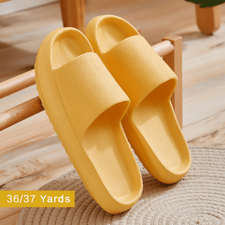 

Anti-Slip Cozy Pillow Slides Sandals Extra Soft Cloud Slippers Home Outdoor Shoe