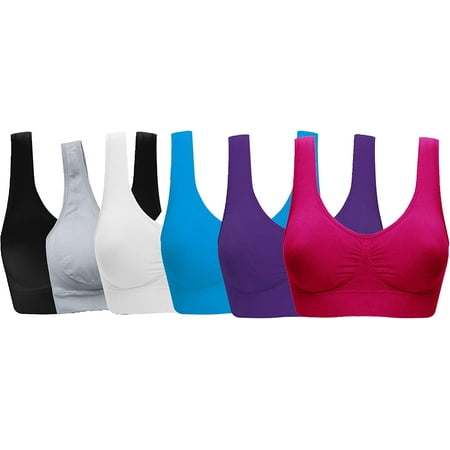 

QWZNDZGR Women s Comfort Workout Sports Bra Low-Impact Activity Sleep Bras