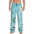 thumbnail image 2 of Kdxio Travelling on Airplane Print Men's Sleep Pajama Pant Lounge Pants with Pockets, 2 of 8