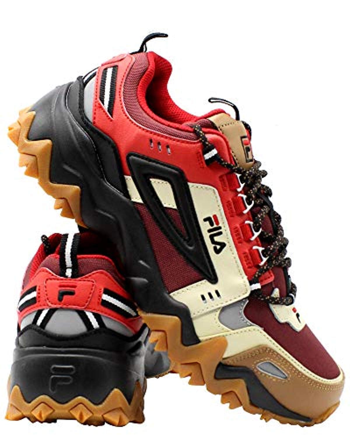 Fila Men's Oakmont TR Trail Sneaker (13, Tan/Red/Black) - Walmart.com