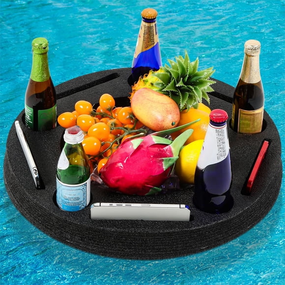 Soporte flotante para bebidas Qinyoung, grande, negro, 5 compartimentos