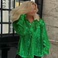 thumbnail image 3 of MesaSe Cardigan Rétro pour Femmes à Sequins Manches Longues Col en V Chemise Hauts, 3 of 6