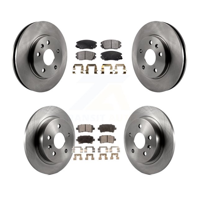 Transit Auto Front Rear Disc Brake Rotors and Ceramic Pads Kit for Car Chevrolet Malibu Limited K8T-100872