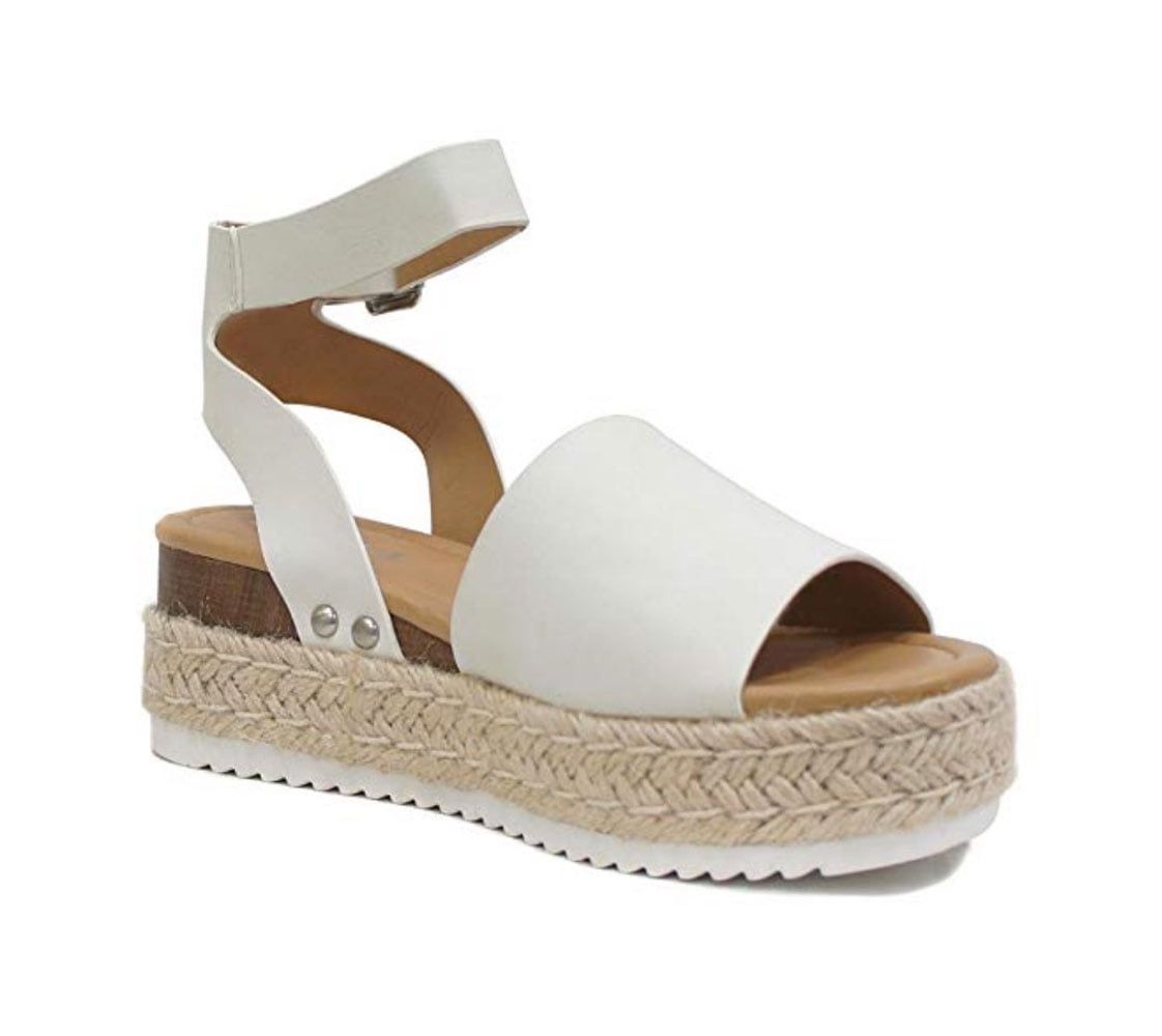 white espadrille flatform