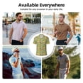 thumbnail image 5 of Picia Taco Print Men's Polo Shirt, Two-Button Closure Pique Polo Shirt, Summer Fashion Golf Shirt-4X-Large, 5 of 6