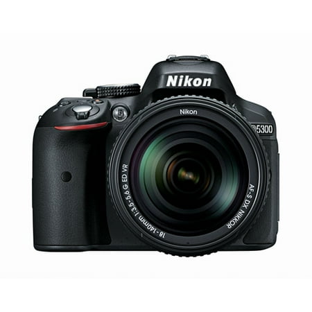 Nikon Black D5300 DSLR Camera Kit with 24.2 Megapixels and 18-140mm VR Lens