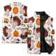 thumbnail image 5 of Chaleco de calabaza para hombre, conjunto de entrenamiento con estampado 3D de pavo a la moda, abrigo de trabajo duradero asequible con hojas de arce para el Día de Acción de Gracias, 5 of 5