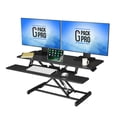 thumbnail image 1 of G-PACK PRO Standing Desk Converter - Height Adjustable Sit Stand Desk Riser up to 20.5" - Super Wide 42" Table fits Dual Monitors - 22 Ergonomic Adjustable Standing Desk Workstation Positions, 1 of 4
