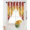 thumbnail image 2 of Swag Curtains, Tropical Fruit Orange Pineapple Rod Pocket Kitchen Curtains Valances Tier Curtains Swag Valance Curtains for Bedroom Living Room 36" x 63", 2 Panels, 2 of 6