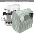 thumbnail image 2 of Abstract Stand Mixer Cover, Rhythmic Monochrome Elements Illustration Print on Plain Backdrop, Kitchen Appliance Organizer Bag Cover with Pockets, 5 Quarts, White and Dark Sea Green, by Ambesonne, 2 of 4