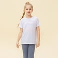 thumbnail image 3 of GYRATEDREAM 2 Pack Girls Short Sleeve Dry-Fit Crew Neck Active Athletic Performance T-Shirt for Kids 5-12 Years, 3 of 10