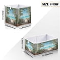 thumbnail image 2 of Foldable Fabric Storage Bin Home Cubes Clothing Organizer Bins Large Collapsible Box Basket for Home Organizer Palm Trees and Ocean, 2 of 7